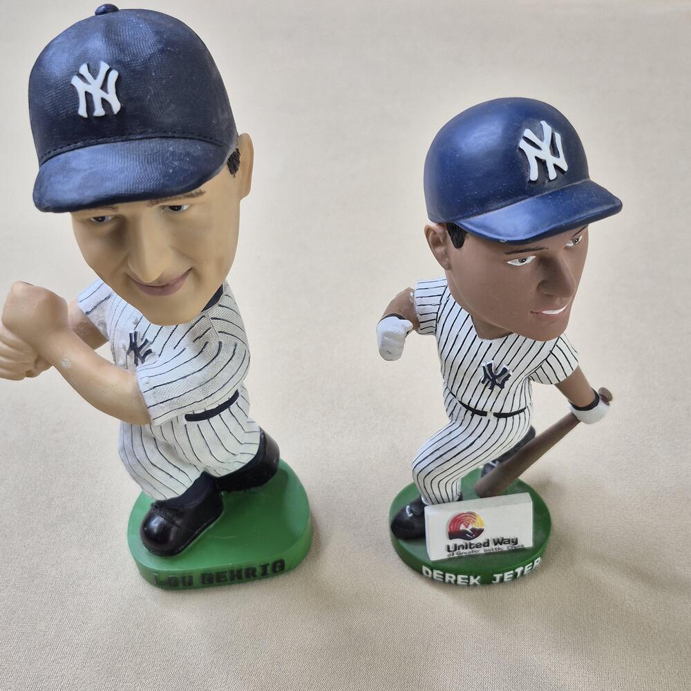 New York Yankees Bobblehead Set One Size White MLB Baseball Bobble Dobbles Jeter